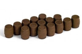 Large Wooden Barrels (3 per pack) OO Scale
